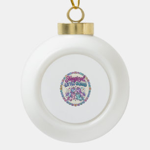Unicorn Magical Little Squad POD Ready Apparel Gra Ceramic Ball Christmas Ornament