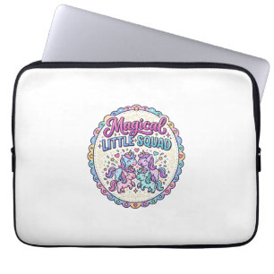 Unicorn Magical Little Squad POD Ready Apparel Gra Laptop Sleeve