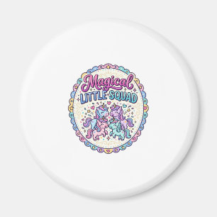 Unicorn Magical Little Squad POD Ready Apparel Gra Magnet