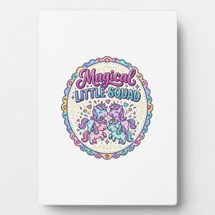 Unicorn Magical Little Squad POD Ready Apparel Gra Plaque