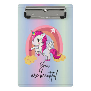 Unicorn magical mini clipboard