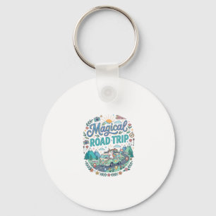 Unicorn Magical Road Trip Print Ready POD Artwork_ Key Ring