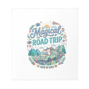 Unicorn Magical Road Trip Print Ready POD Artwork_ Notepad