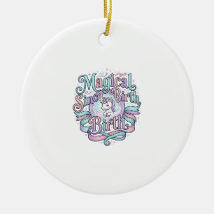 Unicorn Magical Since Birth Original Graphic Tee D Ceramic Tree Decoration