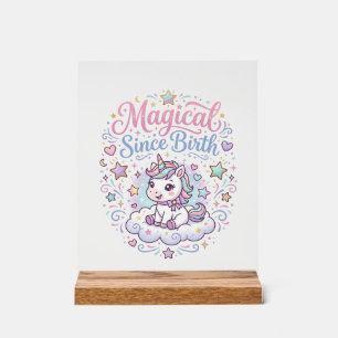 Unicorn Magical Since Birth Print Ready POD Artwor Acrylic Sign