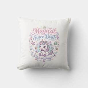 Unicorn Magical Since Birth Print Ready POD Artwor Cushion