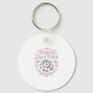Unicorn Magical Since Birth Print Ready POD Artwor Key Ring
