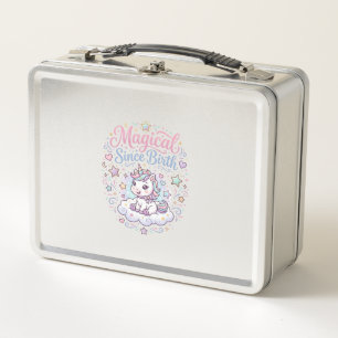 Unicorn Magical Since Birth Print Ready POD Artwor Metal Lunch Box