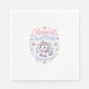 Unicorn Magical Since Birth Print Ready POD Artwor Napkin