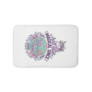 Unicorn Magical Since Year Graphic Design Zazzle D Bath Mat