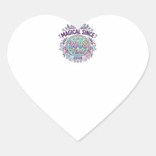 Unicorn Magical Since Year Graphic Design Zazzle D Heart Sticker