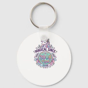 Unicorn Magical Since Year Graphic Design Zazzle D Key Ring