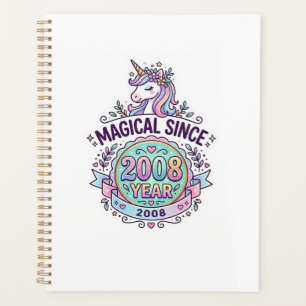 Unicorn Magical Since Year Graphic Design Zazzle D Planner