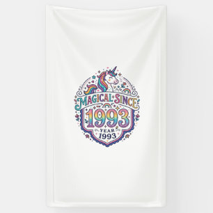 Unicorn Magical Since Year Trendy Print on Demand  Banner