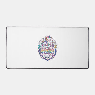 Unicorn Magical Since Year Trendy Print on Demand Desk Mat