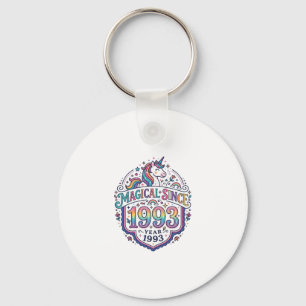 Unicorn Magical Since Year Trendy Print on Demand  Key Ring