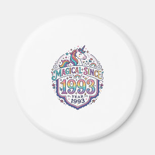 Unicorn Magical Since Year Trendy Print on Demand Magnet