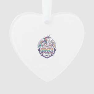 Unicorn Magical Since Year Trendy Print on Demand  Ornament