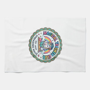 Unicorn Magical Teacher Club Funny Cute Gift Desig Tea Towel