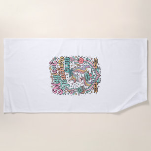 Unicorn Magical Teacher Club Kawaii Marketplace Ar Beach Towel