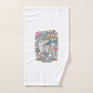 Unicorn Magical Teacher Club Kawaii Marketplace Ar Hand Towel