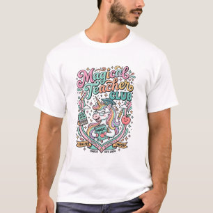 Unicorn Magical Teacher Club Kawaii Marketplace Ar T-Shirt