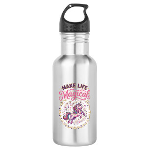Unicorn Make Life Magical POD Ready White Backgrou 532 Ml Water Bottle
