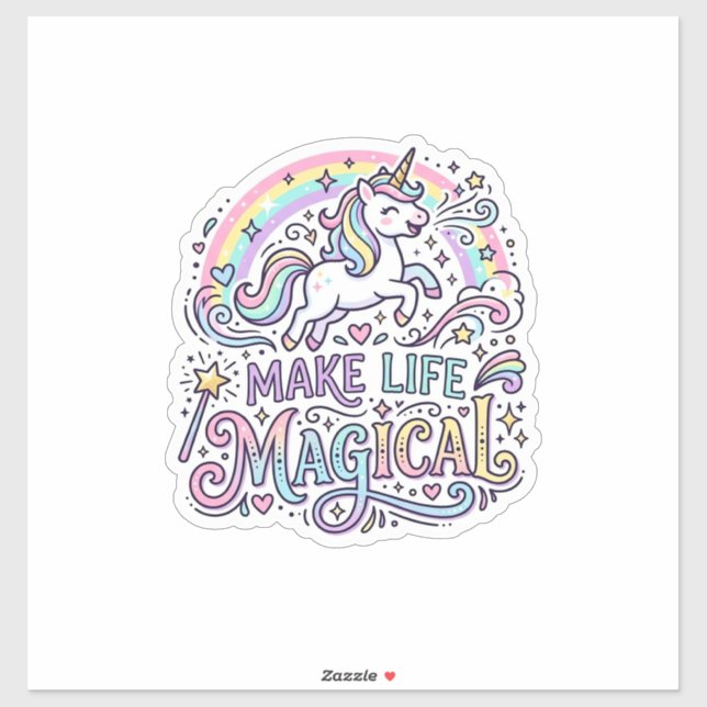 Unicorn Make Life Magical Premium Vector Typograph (Sheet)