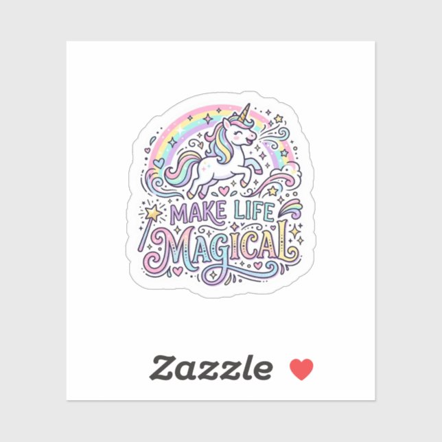 Unicorn Make Life Magical Premium Vector Typograph (Sheet)