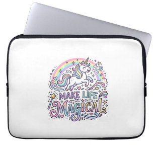 Unicorn Make Life Magical Premium Vector Typograph Laptop Sleeve
