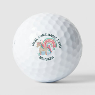 Unicorn Make Magic Personalise Name Golf Balls