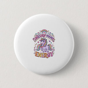Unicorn Mama Energy Colourful Zazzle Design_1 6 Cm Round Badge