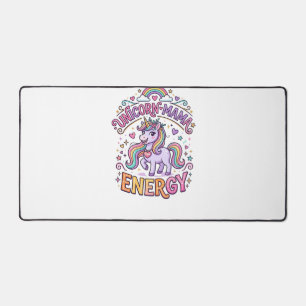 Unicorn Mama Energy Colourful Zazzle Design_1 Desk Mat