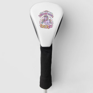 Unicorn Mama Energy Colourful Zazzle Design_1 Golf Head Cover