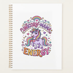 Unicorn Mama Energy Colourful Zazzle Design_1 Planner