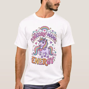 Unicorn Mama Energy Colourful Zazzle Design_1 T-Shirt