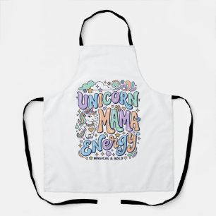 Unicorn Mama Energy Kawaii Vector Design_1 Apron
