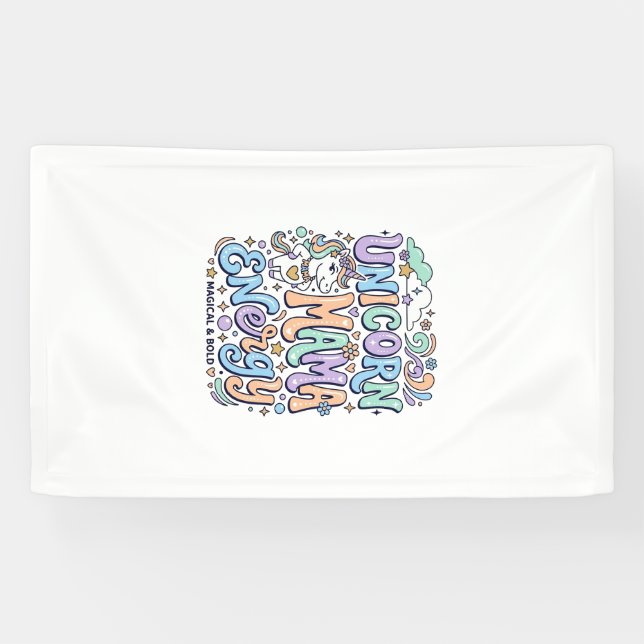 Unicorn Mama Energy Kawaii Vector Design_1 Banner (Horizontal)
