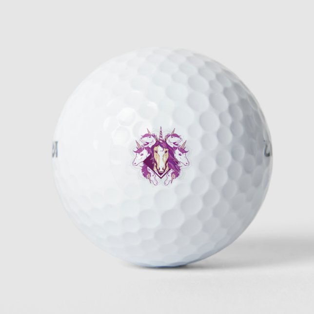 Unicorn mandala golf balls (Front)