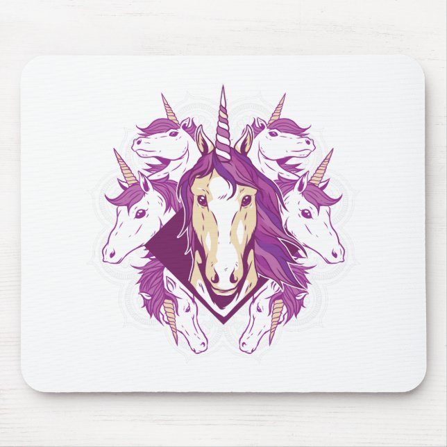 Unicorn mandala mouse mat (Front)