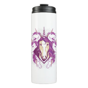 Unicorn mandala thermal tumbler