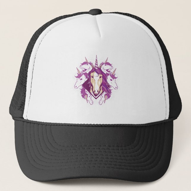 Unicorn mandala trucker hat (Front)