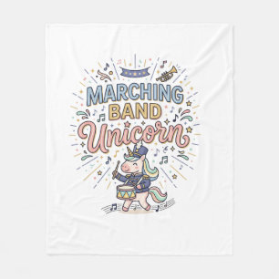 Unicorn Marching Band Unicorn Print Ready Marketpl Fleece Blanket
