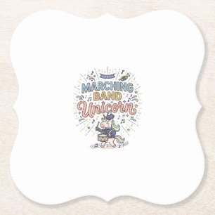 Unicorn Marching Band Unicorn Print Ready Marketpl Paper Coaster