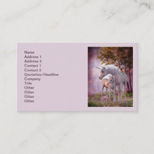 Unicorn Mare and Foal Business Card