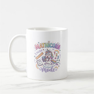 Unicorn Mathicorn Mode Adorable Typography Design_ Coffee Mug