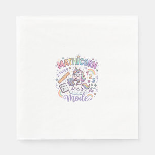 Unicorn Mathicorn Mode Adorable Typography Design_ Napkin