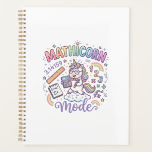 Unicorn Mathicorn Mode Adorable Typography Design_ Planner