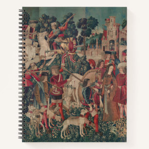 Unicorn Mediaeval Art - Hunters Return to Castle Notebook