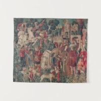 Unicorn Mediaeval Art - Hunters Return to Castle